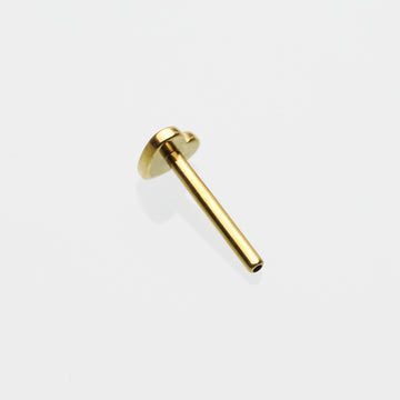 Detail View 1 of Implant Grade Titanium OneFit Threadless Golden Heart Base Flat Back Stud Labret Bar Part